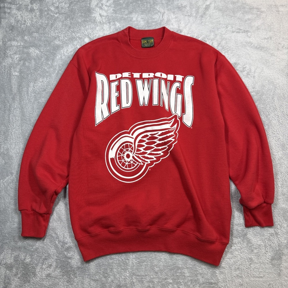 Vintage Red‎ Wings Sweatshirt Home Team Advantage Men XL Red Big Graphic